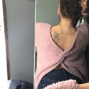 Pink fuzzy long sleeve